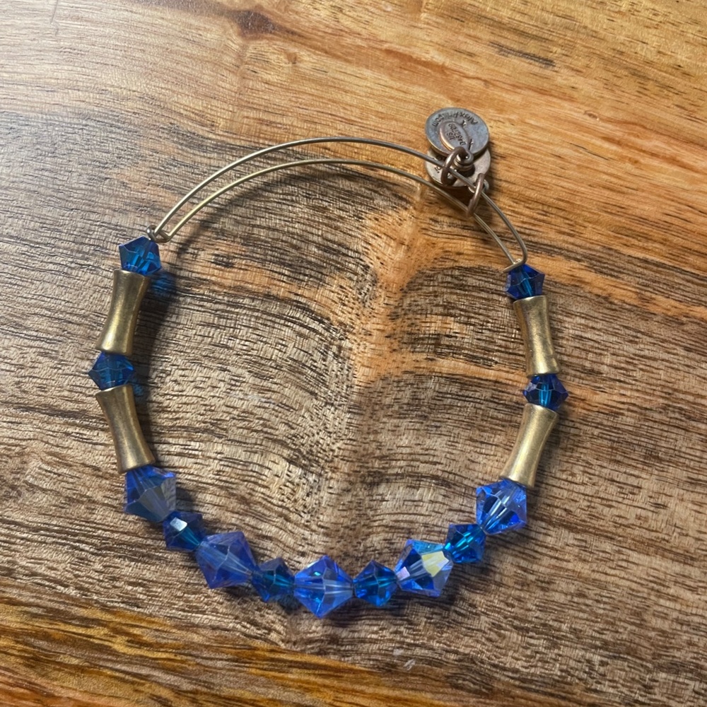 Royal Blue & Gold Alex & Ani Swarovski crystals